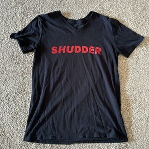 🖤 SHUDDER Black Horror Tee – Cult Streaming Graphic Shirt